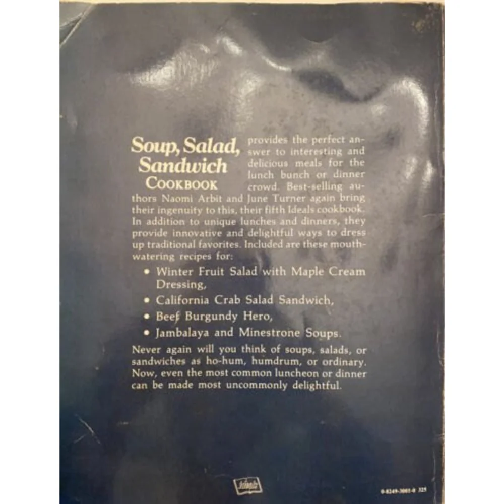 Soups, salads and sandwiches Cookbooks‎ Lot of 2 Rodale's & June Turner, Arbit